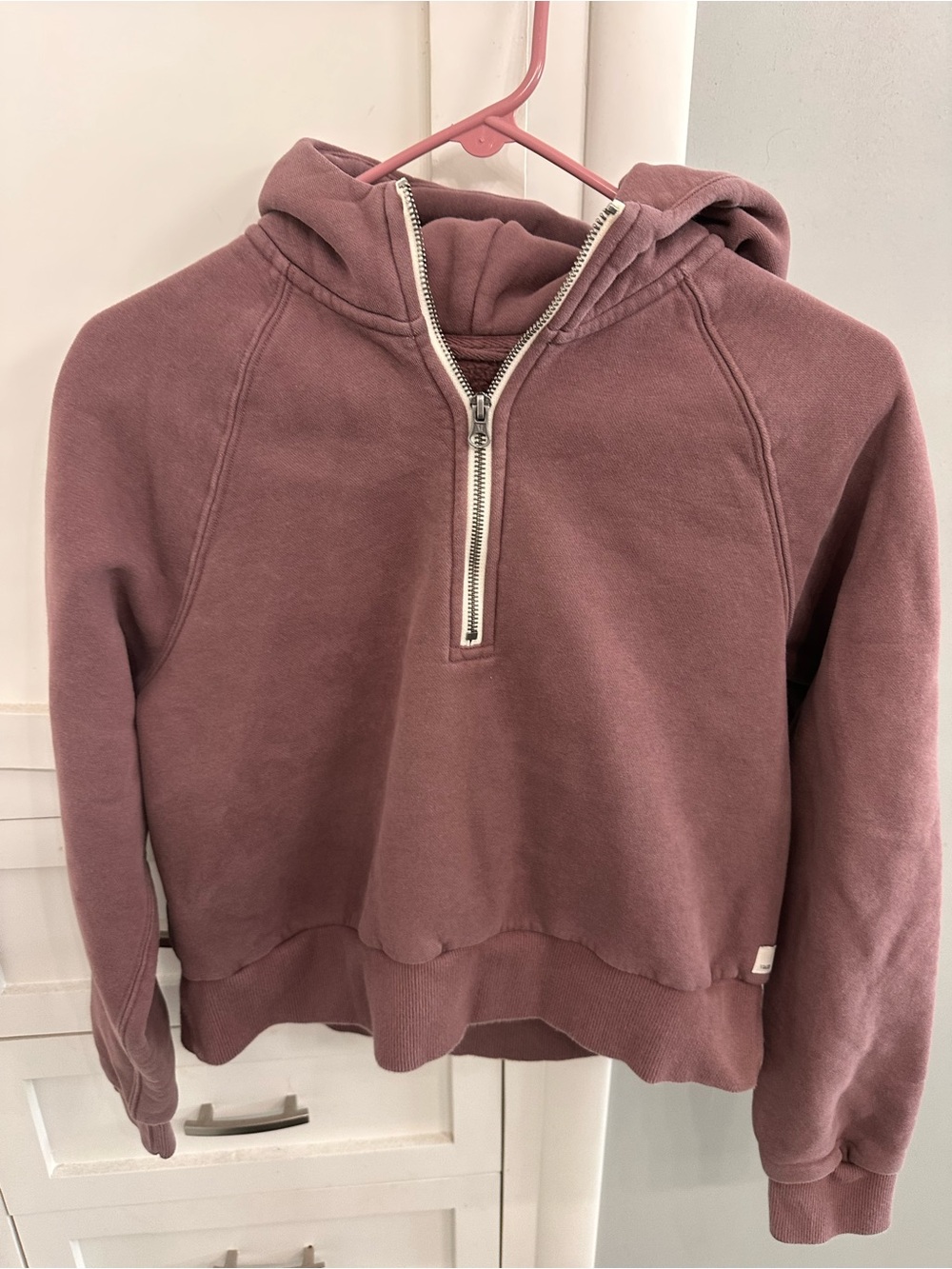 VUORI Women’s Quarter Zip Hoodie Small Performance Gym Workout Run Casual Purple